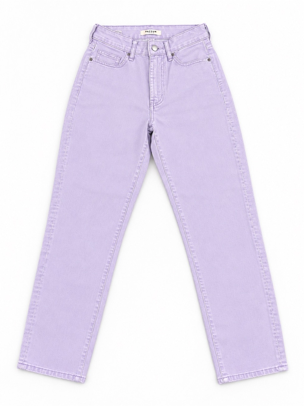 PacSun Womens 22 000 Mom Jeans Lilac Purple Straight Leg High Rise 100% Cotton
